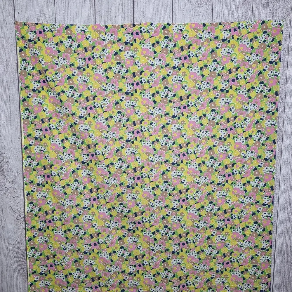 Vintage 1970 Klopman Mills Floral Cotton Fabric 45
